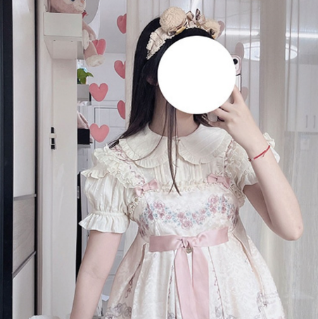 Sakurada Fawn - Plus Size Lolita Shirt Solid Color Short Sleeve Blouse
