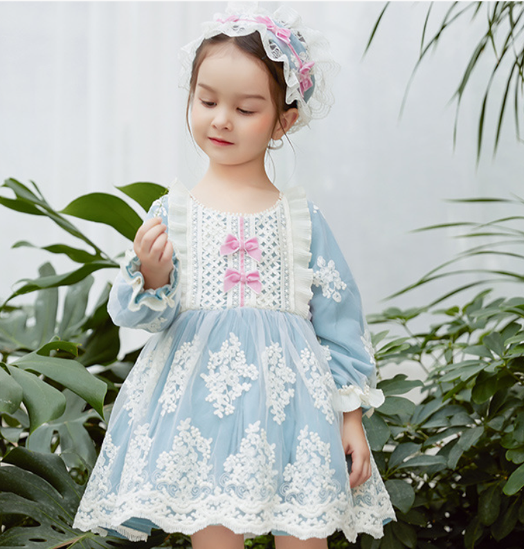 Kid Lolita Lace Embroidery Dress   