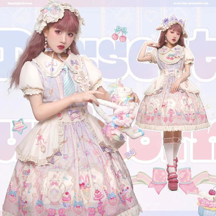 (Buyforme) Moonlight Tavern~Dessert Unicorn Sweet Lolita Salopette   