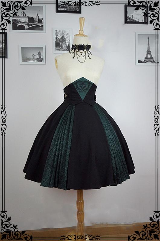 Fanzy Fantasy~Gothic Elegant Jacquard Embroidery Lolita SK   