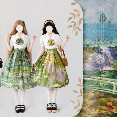 Forest Wardrobe~Daily Lolita Retro Classic Monet Oil Painting SK   