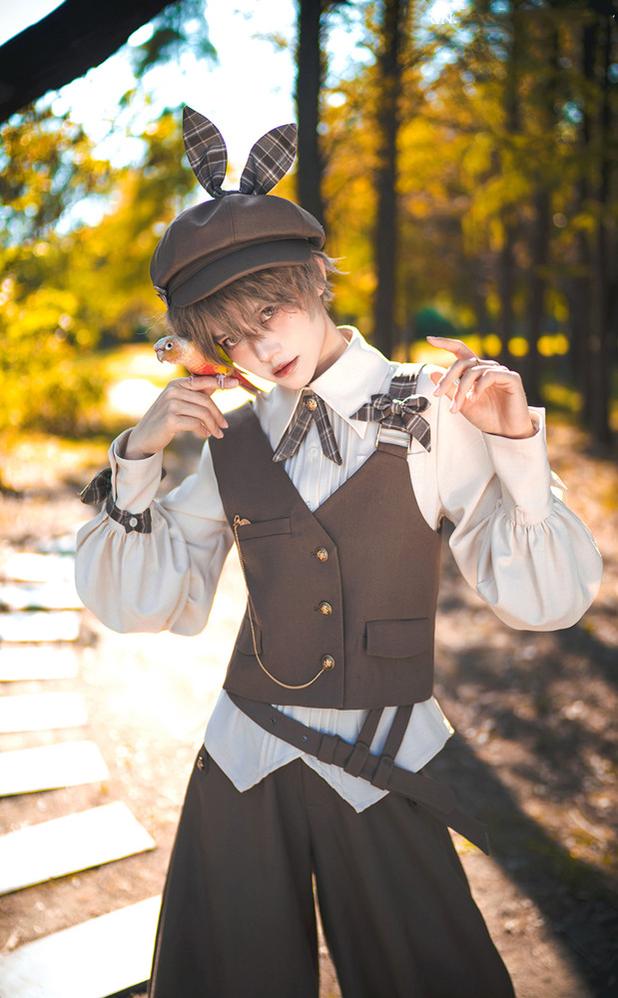 Princess Chronicles - Secret Morning Post - Coffee Retro Ouji Lolita Vest Set 6744:73644