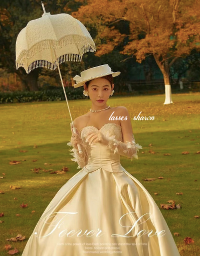 European Victorian Style Pearl Tassel Lolita Parasol   