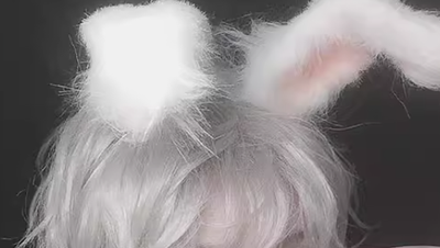 PippiPalace~Mr. Rabbit~Gray Slightly Short Curly Wig   