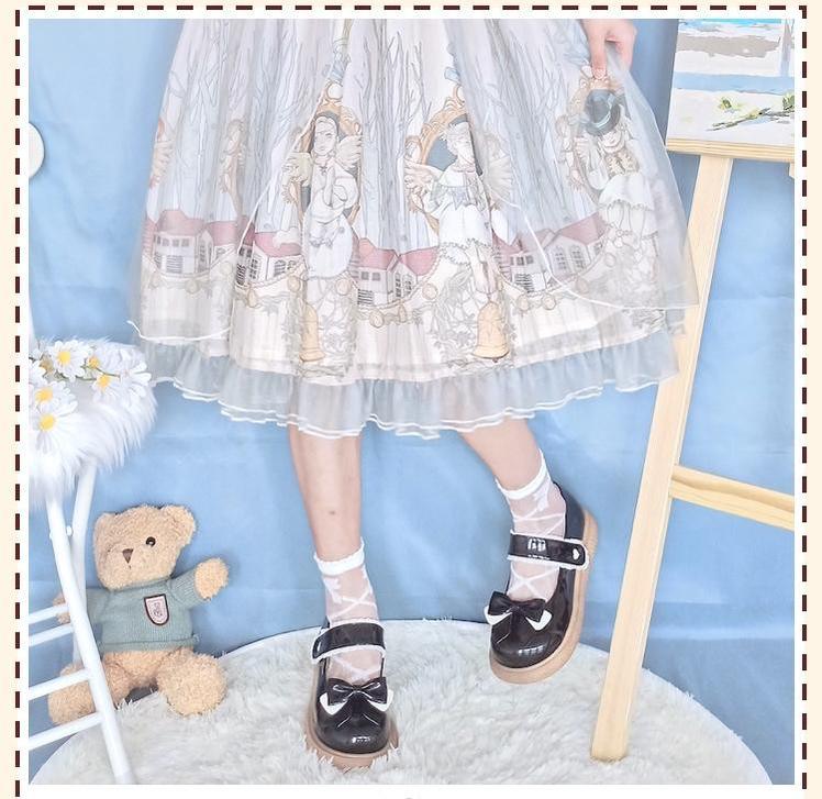 (Buyforme)Lixing Luo~Cute Milkmaid Round Toe Multicolor Lolita Shoes   