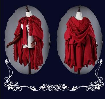 Puppets and Doll~Gothic Lolita Red Cape   