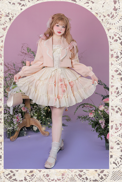 Yingtang~Sweet Lolita Plus Size Off White Suit   