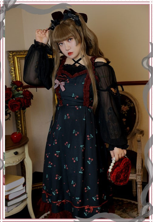 Yingtang~Plus Size Lolita Kawaii JSK Dress   