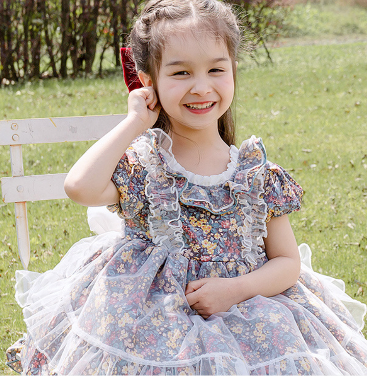 Kawai Kid Lolita Floral Dress   