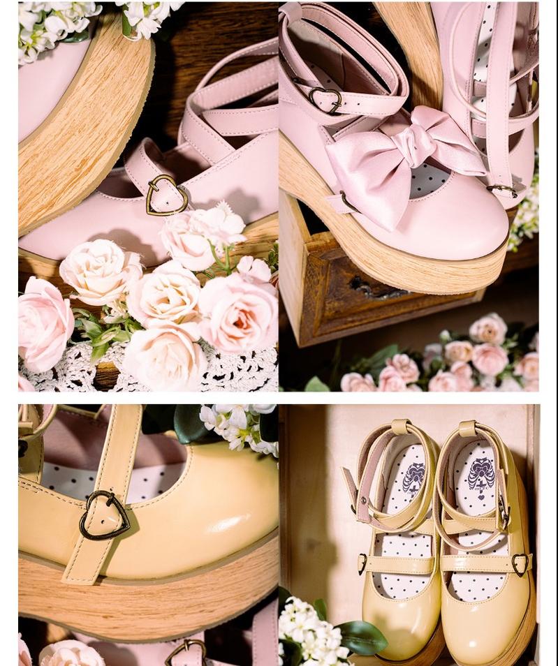 MODO - Multicolors Sweet Lolita Bow Platform Shoes 7520:82506