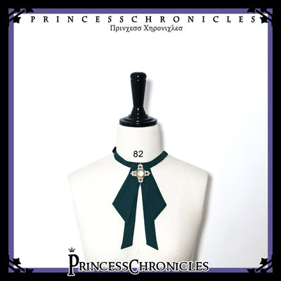 Princess Chronicles~Floating Phantom~Ouji Fashion Shirt M dark green bow tie (in-stock) 