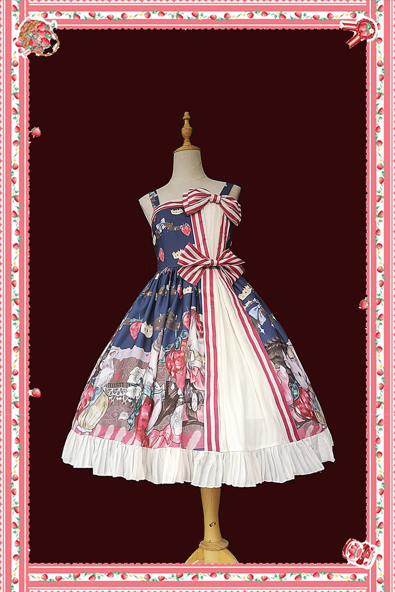 Infanta~Hamster's Gift~ Classic and Sweet Lolita JSK Dress S navy blue 