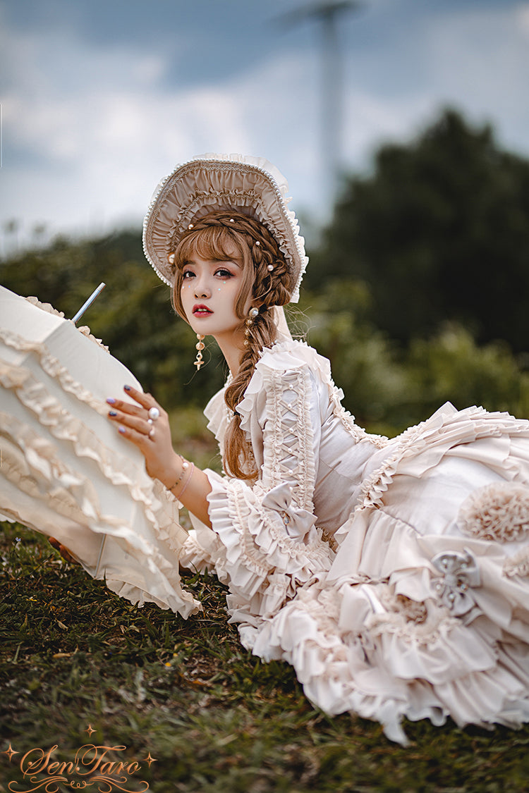 Sentaro~Snow Ear~ Rococo Lolita OP Tea Party Dress 4108:16565
