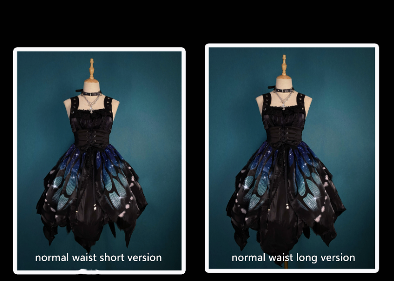 Star Fantasy - Butterfly Effect Normal Waist JSK Punk Dress S blue hight-waist(short)