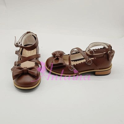 Antaina ~ Japanese Style Lolita Tea Party Shoes Size 42-45 matte light coffee 42 