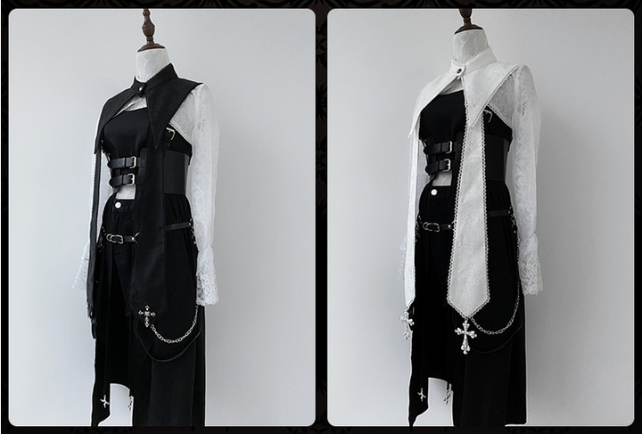 Your Highness~Nun Lolita Gothic OP Dress Full Set   