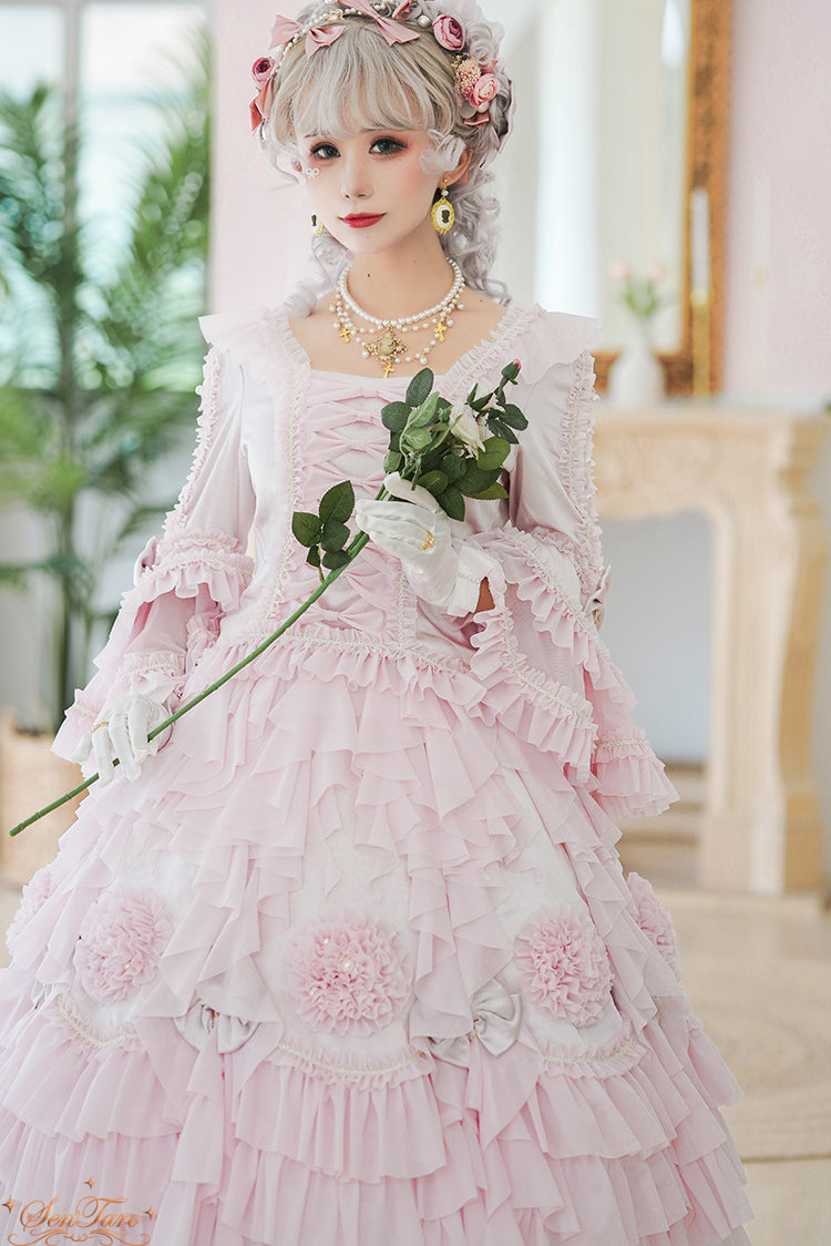 Sentaro~Snow Ear~ Rococo Lolita OP Tea Party Dress 4108:16589