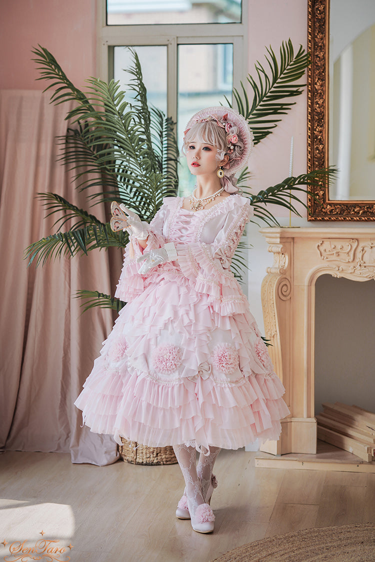 Sentaro~Snow Ear~ Rococo Lolita OP Tea Party Dress 4108:16591