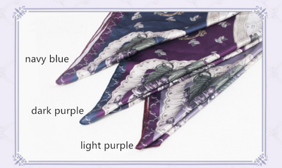 Magic Tea Party~Grape Princess Lolita Bag/Scarf/KC scarf navy blue 
