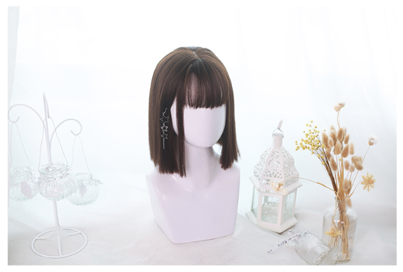Dalao Home~Hot Sale 35cm Short Straight Lolita Wig   