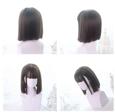Dalao Home~Hot Sale 35cm Short Straight Lolita Wig   