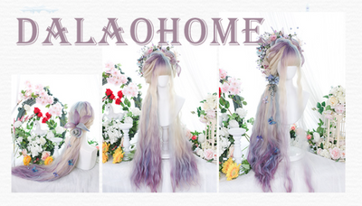 Dalao Home~Lolita Long Curly Gradient Synthetic Wig   