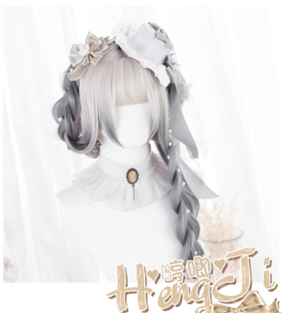 Hengji~Y2K Gradient Color Long Straight Lolita Wig   