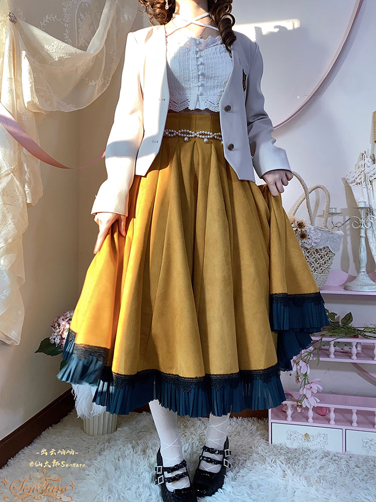 Sentaro~Canneles Elegant Classic High Waist Lolita Skirt 4136:15977