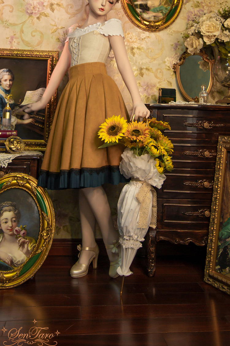 Sentaro~Canneles Elegant Classic High Waist Lolita Skirt 4136:15993