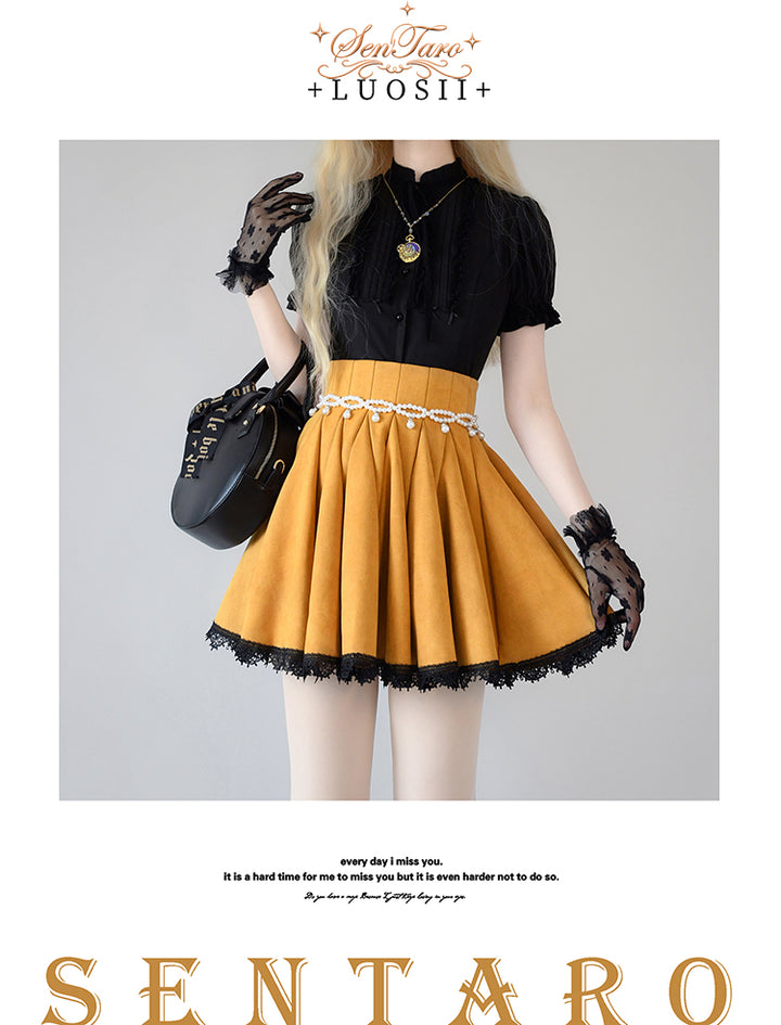 Sentaro Canneles Elegant Classic High Waist Lolita Skirt   