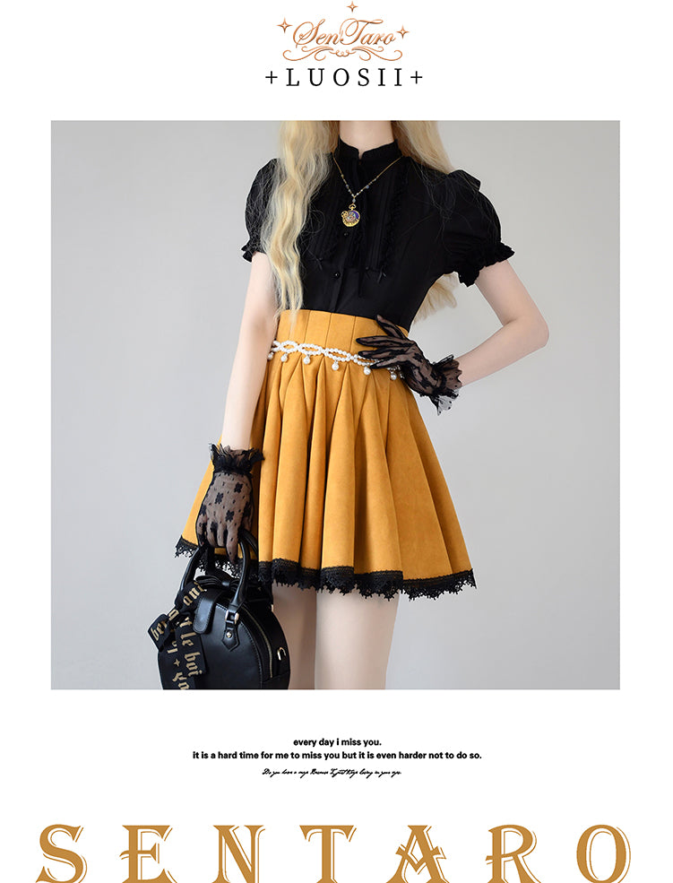 Sentaro~Canneles Elegant Classic High Waist Lolita Skirt 4136:16003